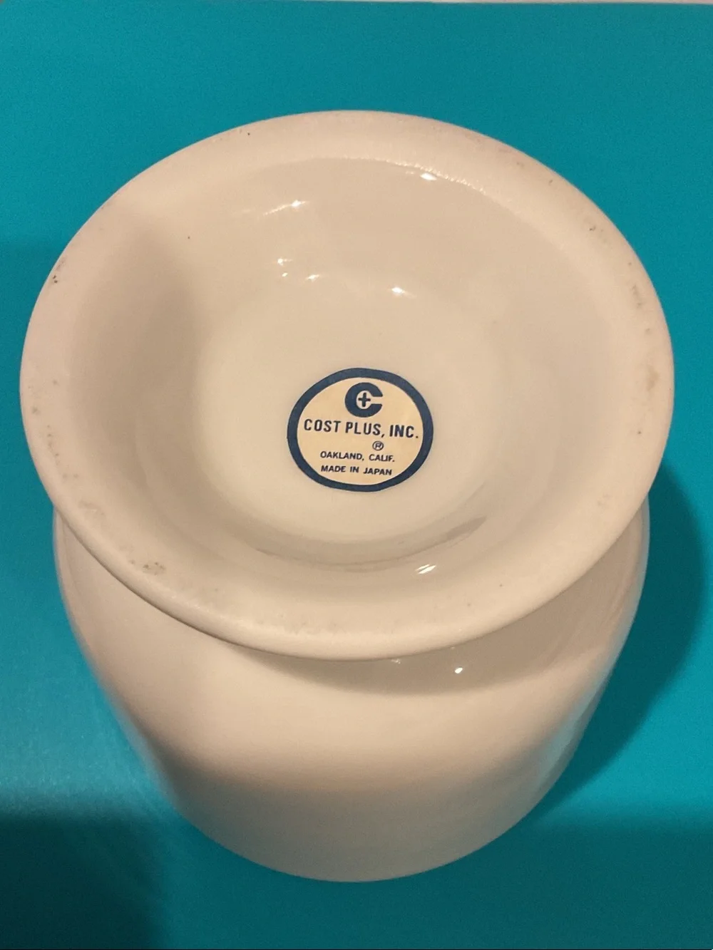 Cost Plus World Market White Ceramic Mortar and Pestle made in Japan